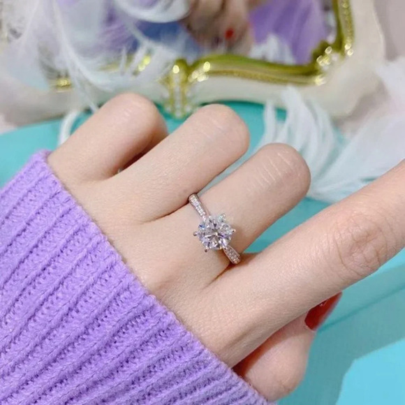 💕  Exclusive 925 Silver Plated 3A CZ Ring for Women, FB16FA1070 - Picture 8 of 9